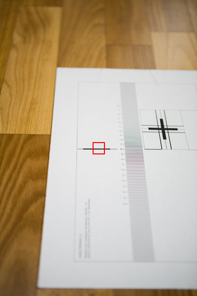 Проверка объектива на бэк-фокус - фокусировка по толстой линии - фокусировка по вертикальной линии